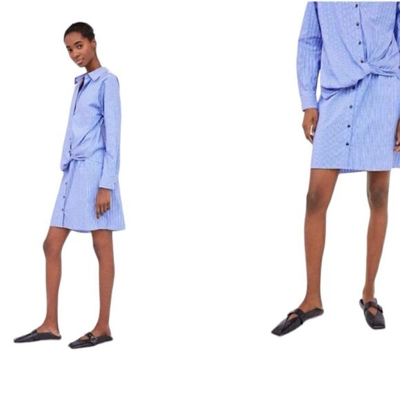 Zara Pin Strip Dress with Belted Back Detail Size XS. - Picture 6 of 10